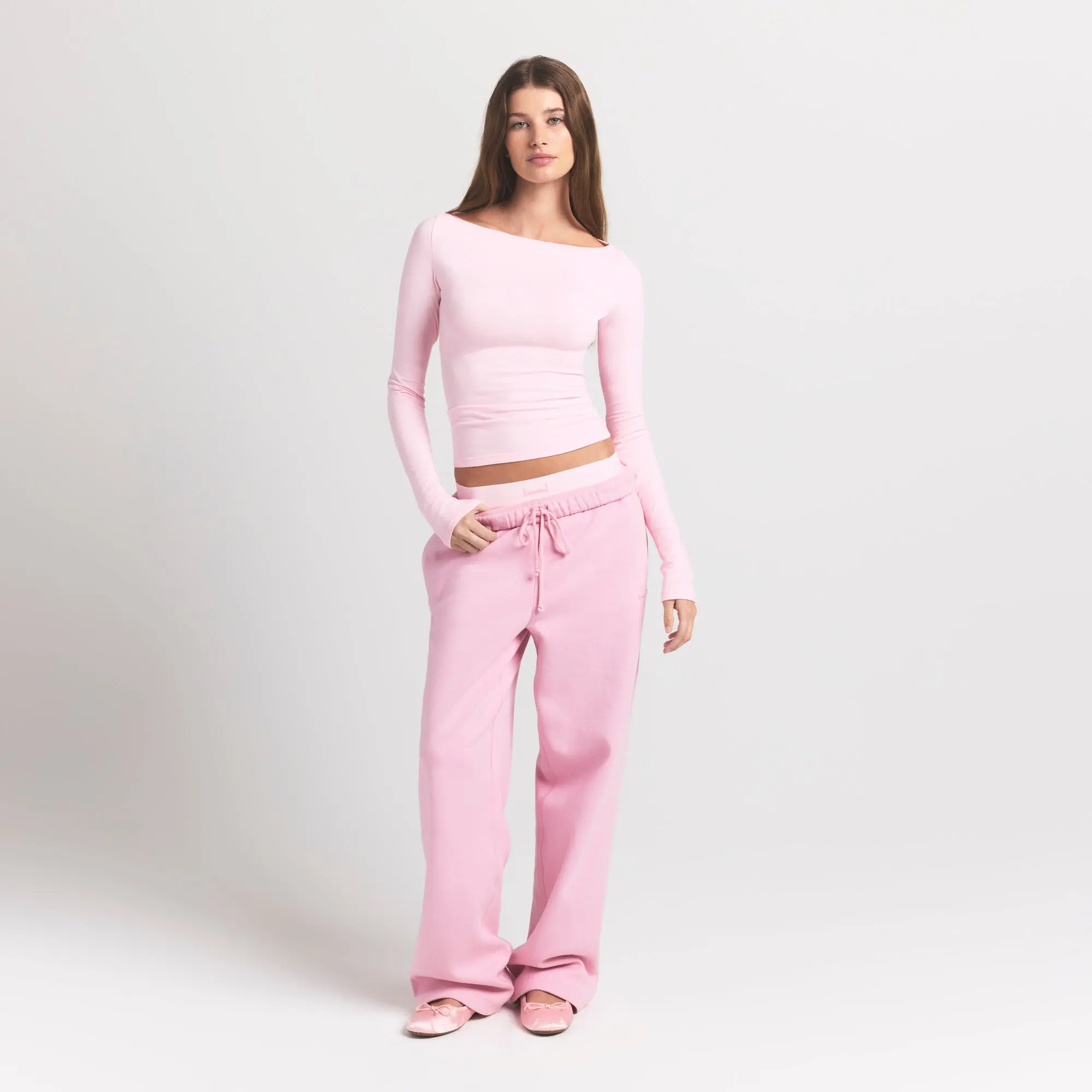 Long Sleeve Boatneck Top